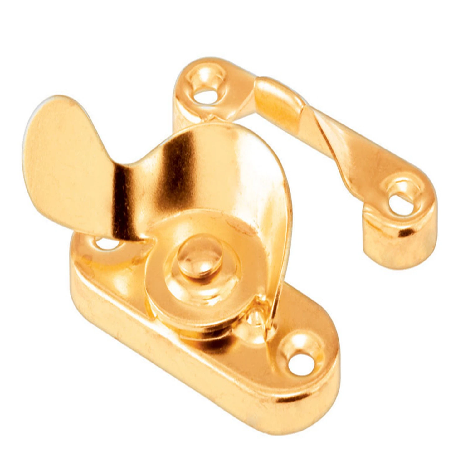 Sash Window Lock, Brass Finished Steel, 2-Pk.