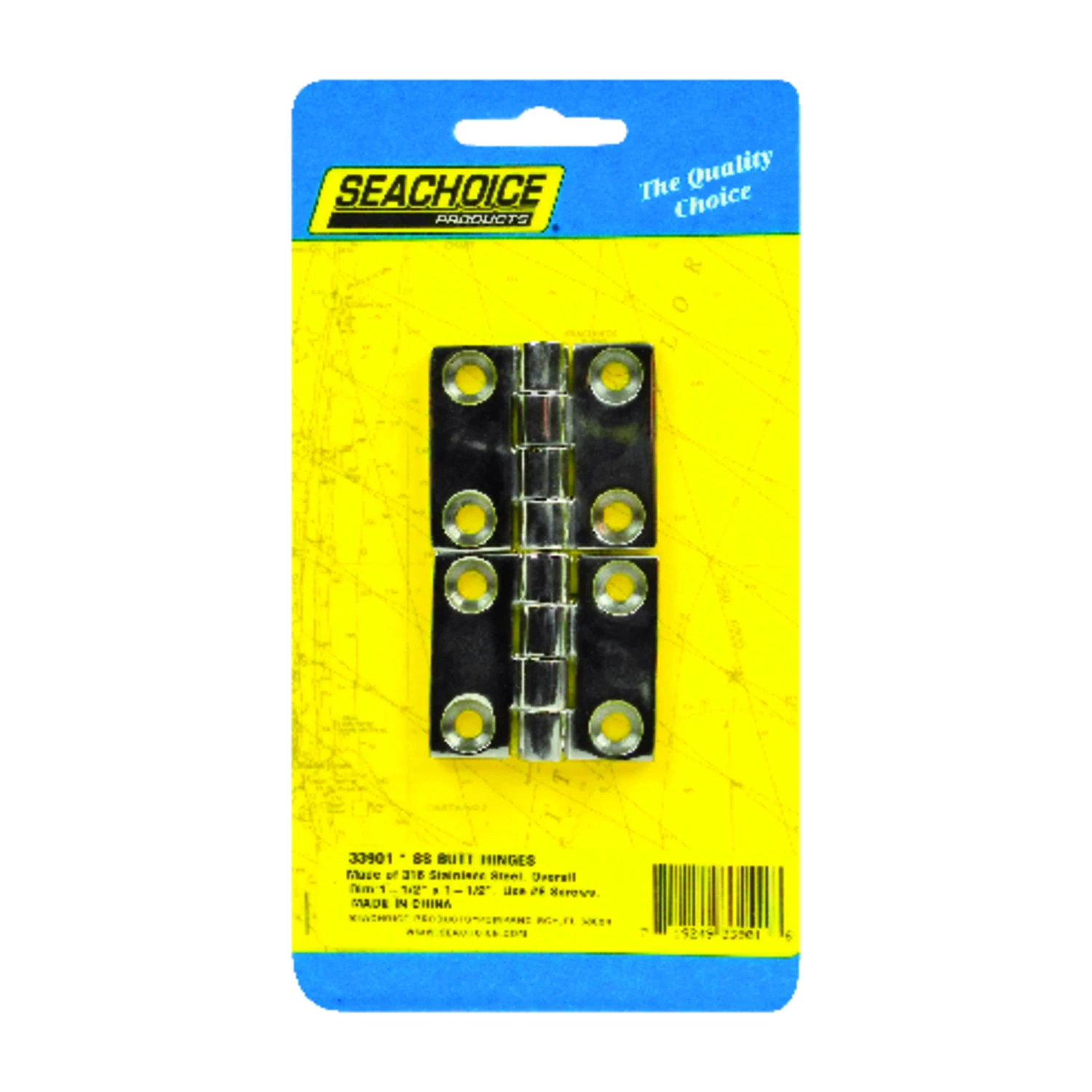 Seachoice 1-1/2 In. Stainless Steel Butt Hinge (2-Pack)
