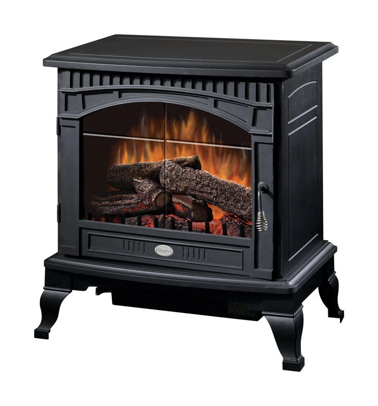 25-inch Traditional Electric Stove Heater, Matte Black, 5120 Btu