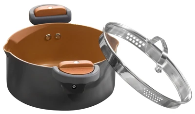 5-quart Non-stick Ceramic Pasta Pot With Built-in Strainer