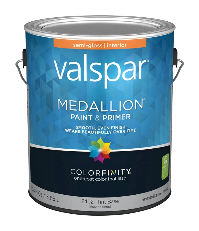 Medallion 100% Acrylic Semi-gloss Interior Paint & Primer, Tint Base, 1 Gallon