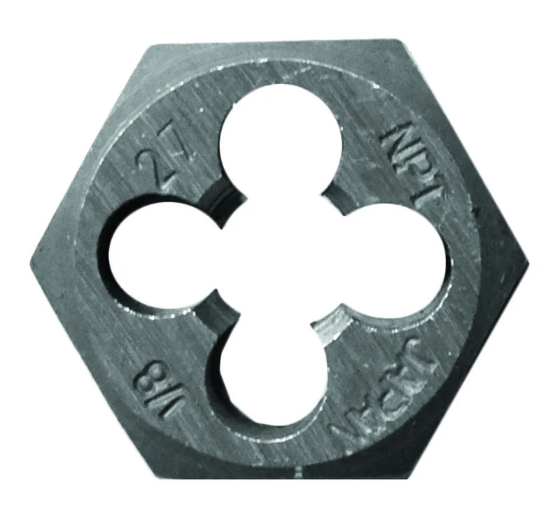 1/8-27 Npt Hexagon Pipe Die, 1 In. Across Flats