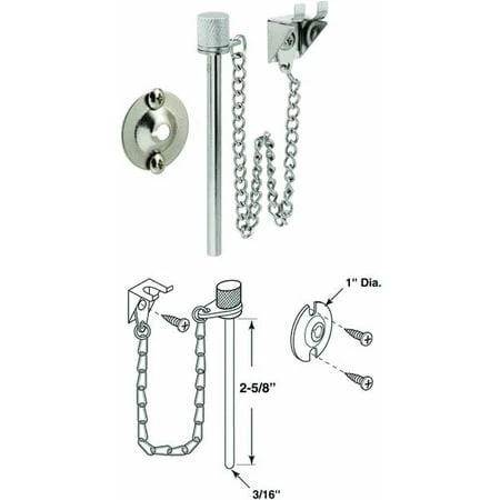 Sliding Glass Door Nite Lock Pin, Zinc-Plated