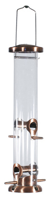 4-port Tube Bird Feeder, 1.5 Lb Capacity, Copper Color