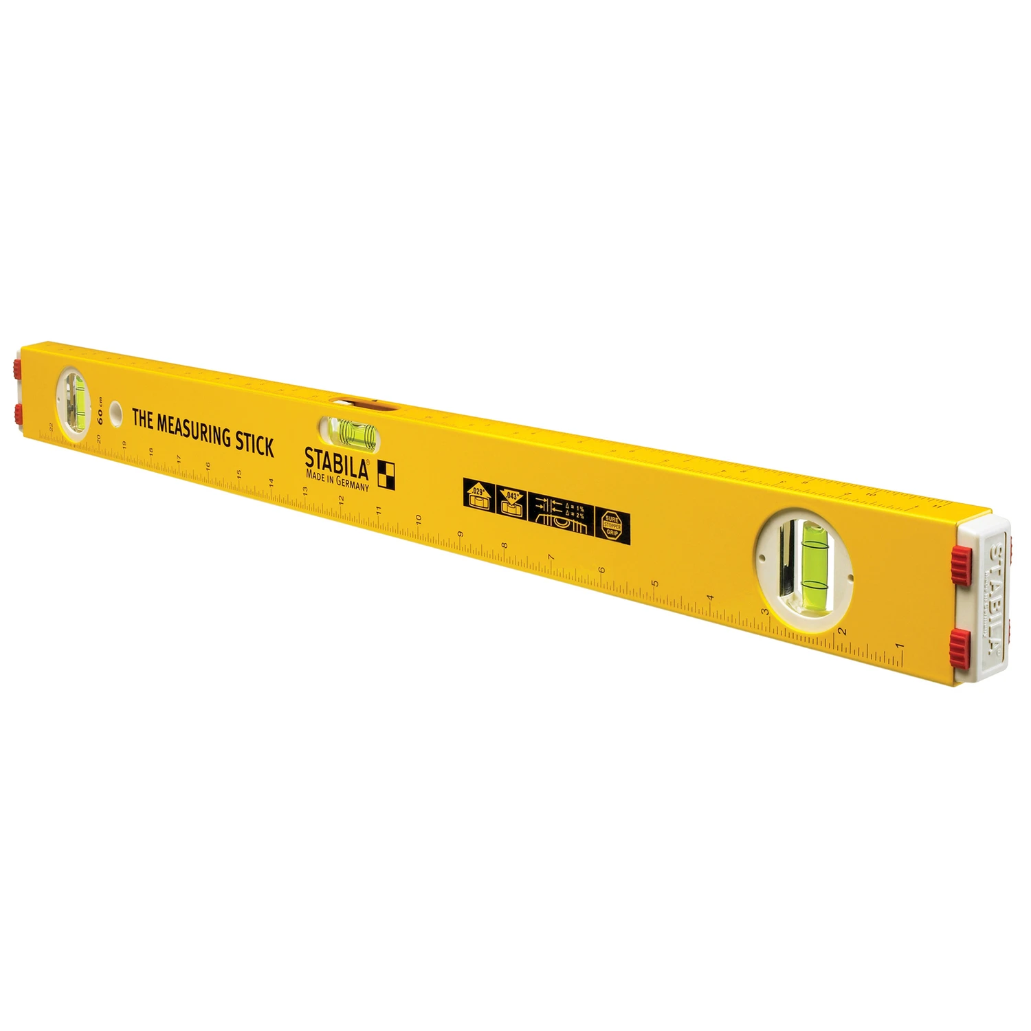 24 Inch Aluminum Box Level With 3 Vials And Double Bridged Frame