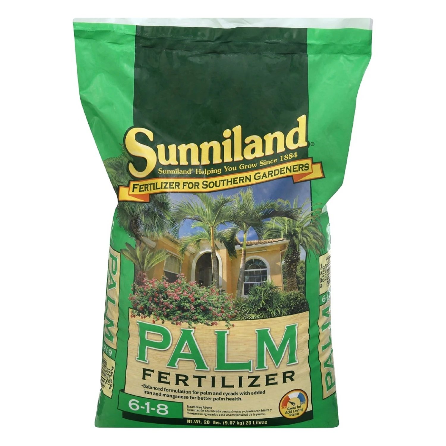 Palm and Ixora Fertilizer 8-6-6 Nutrient Formula 20 Pounds