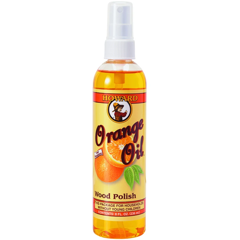 Orange Oil Wood Polish 8 Oz Liquid - Natural Cleaning For All Wood Surfaces