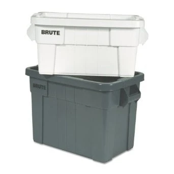 20 Gallon Gray Storage Tote With Lid - Heavy Duty