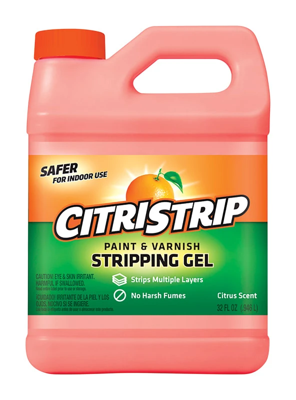 Qcsg801 Paint And Varnish Stripping Gel, 1 Quart, Liquid, Orange