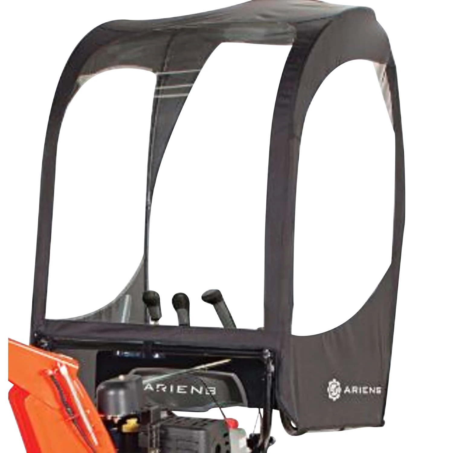 Black 2-Stage Snow Blower Cab Kit for Enhanced Operator Protection and Comfort