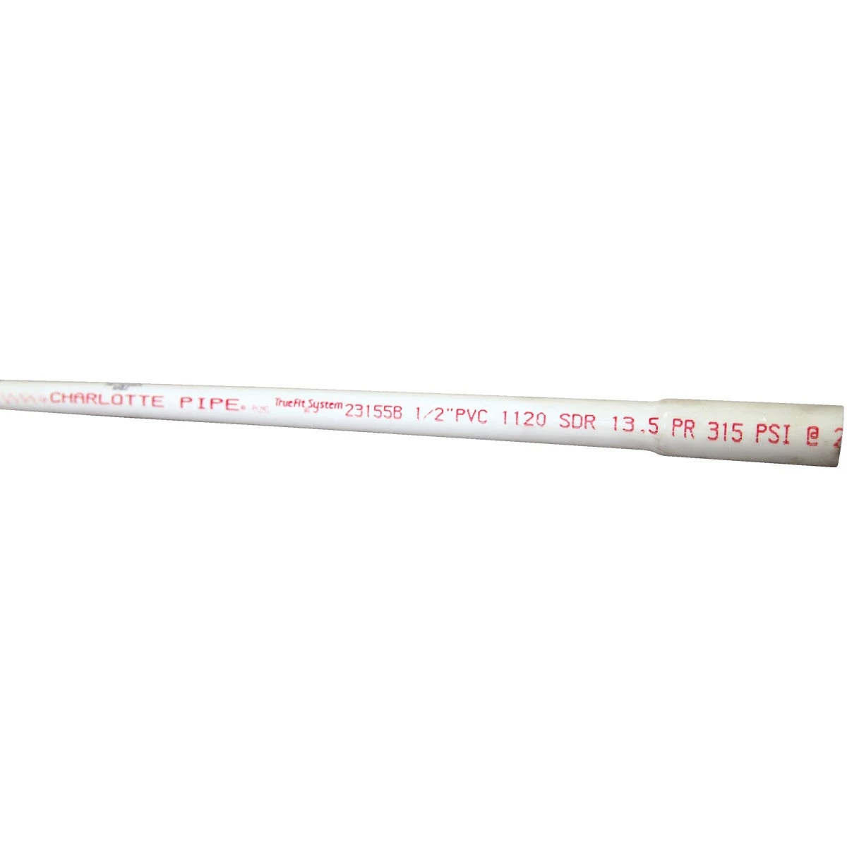 1/2 In. X 20 Ft. Sdr 13 Pvc Pressure Pipe, Belled End, 315 Psi