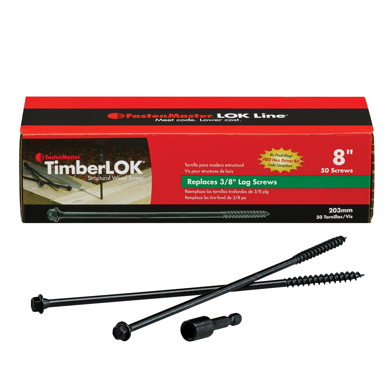 Timberlok Wood Screws, 8 In., 50-Pk.