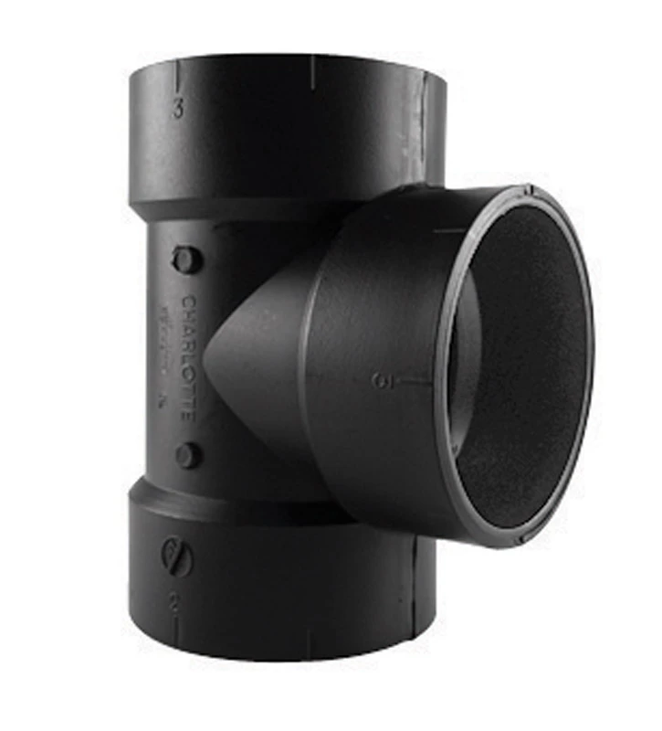 ABS/DWV Vent Tee, All Hub, 3 In.
