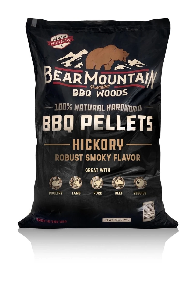Bear Mountain Bbq Premium 20 Lb. Hickory Hardwood Pellets For Grilling