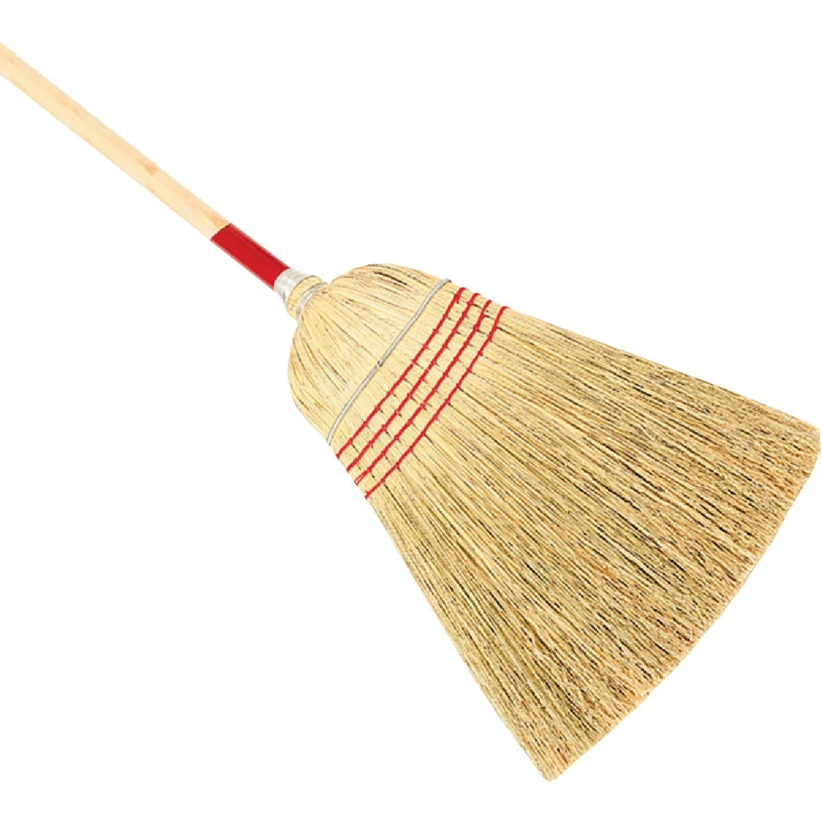 12 In. W X 56 In. L Natural Wood Handle Contractor Corn Broom