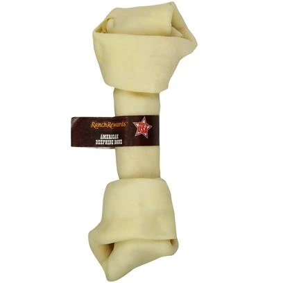 Dog Treats, American Beefhide Rawhide Bone, 9-10-In.
