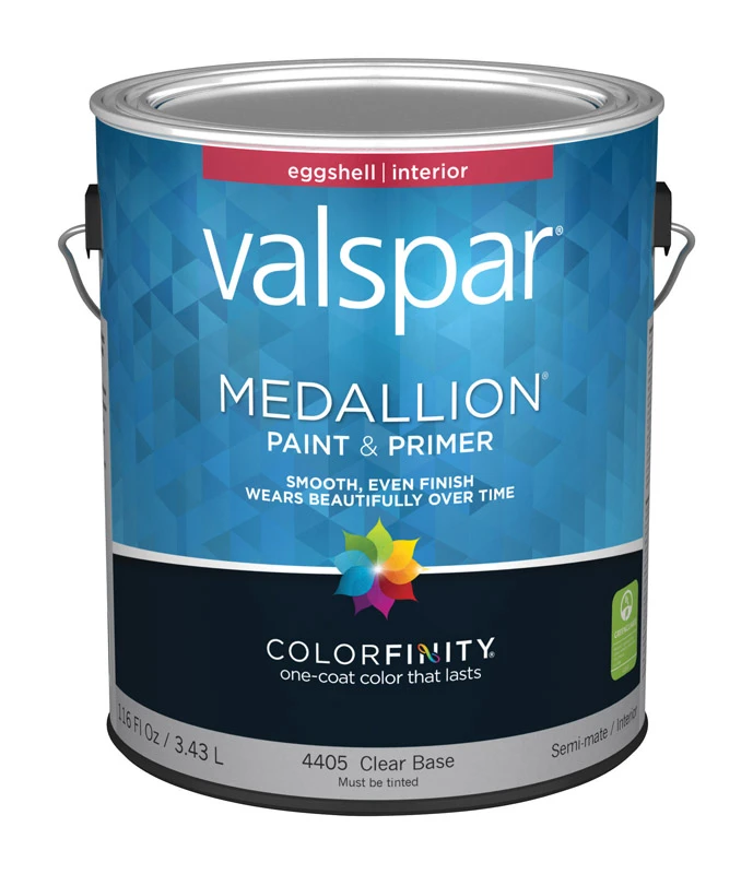 Medallion 100% Acrylic Eggshell Interior Paint & Primer, Clear Base, 1 Gallon