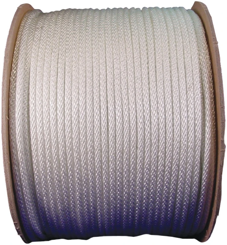 10151 Solid Braided Nylon Cord, Silvery White, 5/16-inch, Sold By The Foot