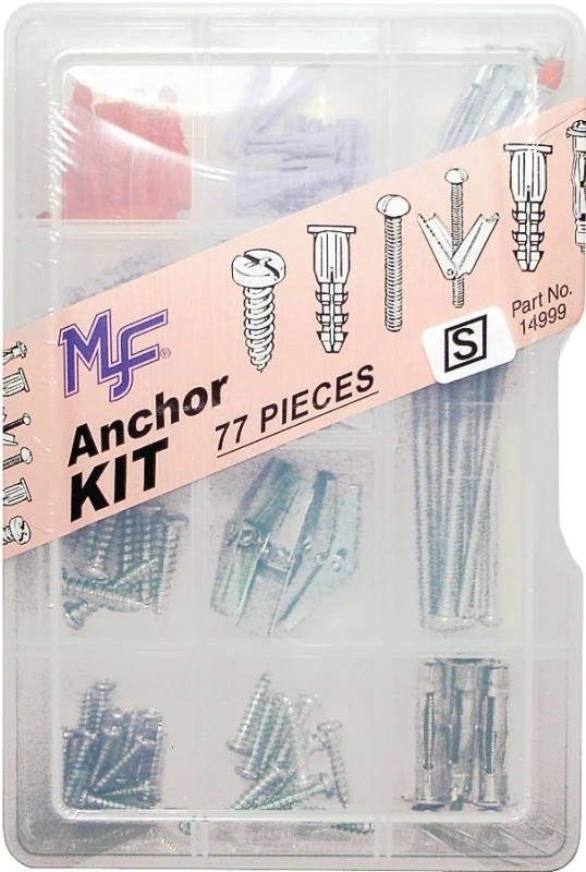14999 77-piece Anchor Assortment Kit With Plastic Container