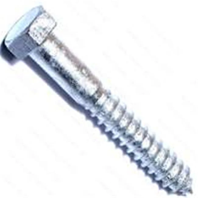 05595 Galvanized Hex Lag Screw, 1/2-6 Thread, 3-1/2 In Oal, Grade 2