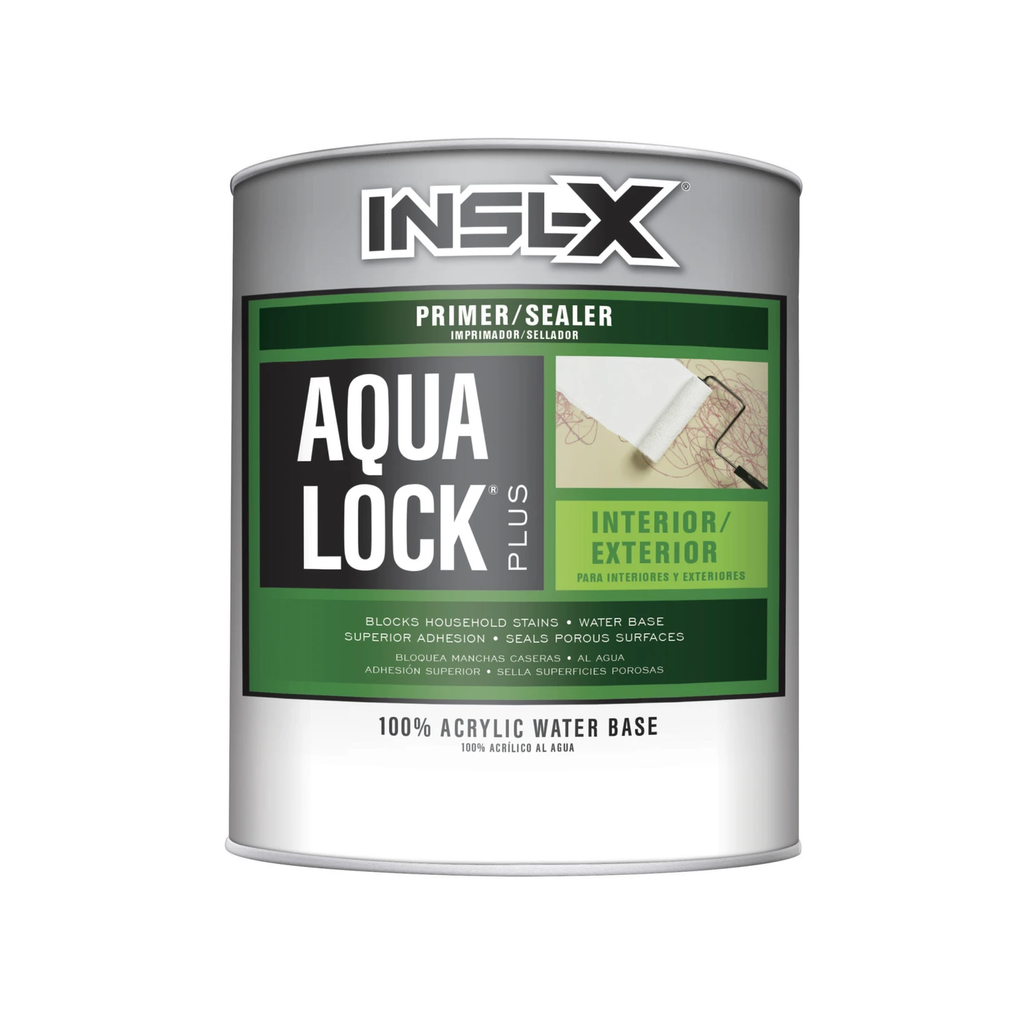 Aqua Lock Plus Acrylic Water Based Primer and Sealer, White, Interior and Exterior, Quart
