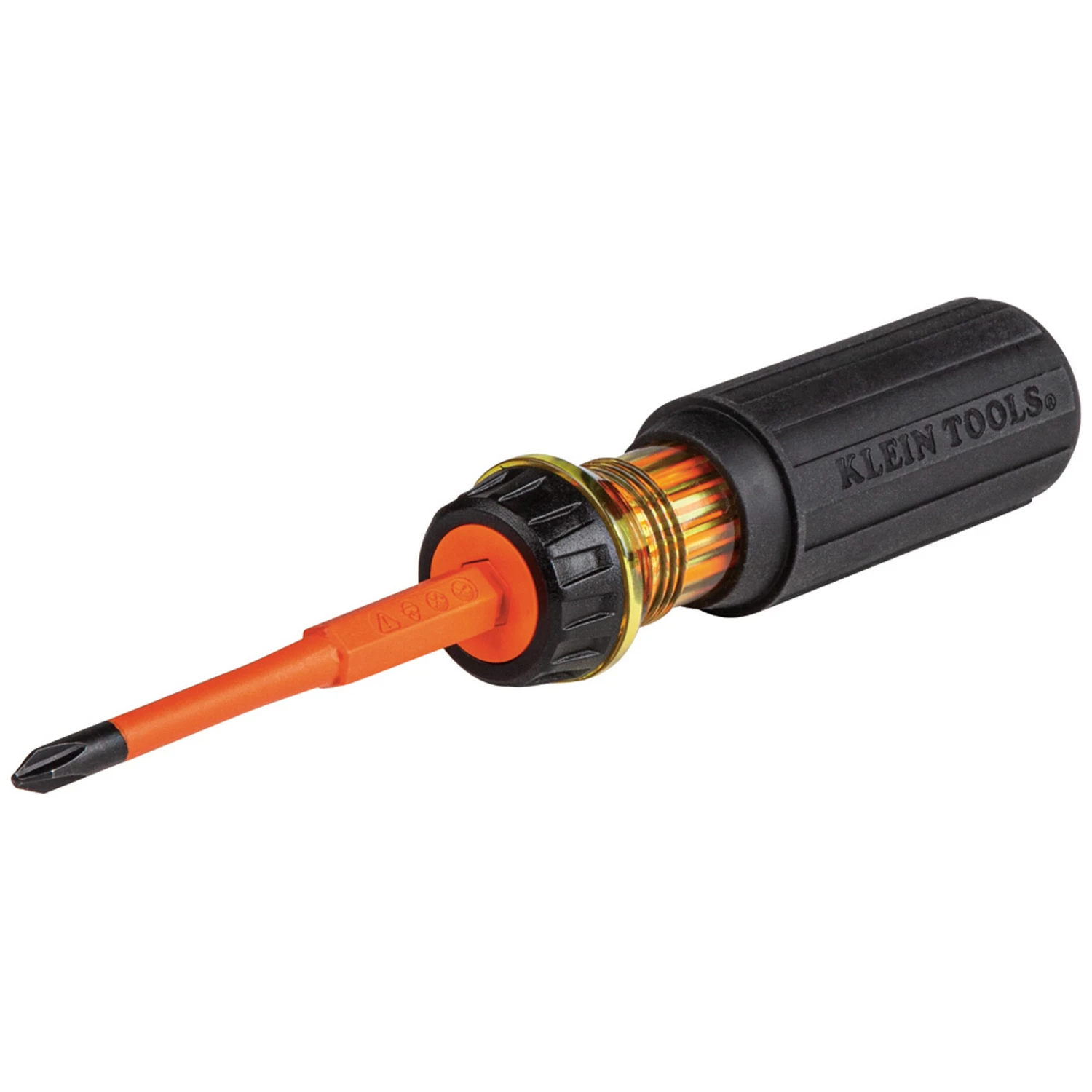 2-in-1 Flip-blade Insulated Screwdriver, #2 Phillips & 1/4" Slotted