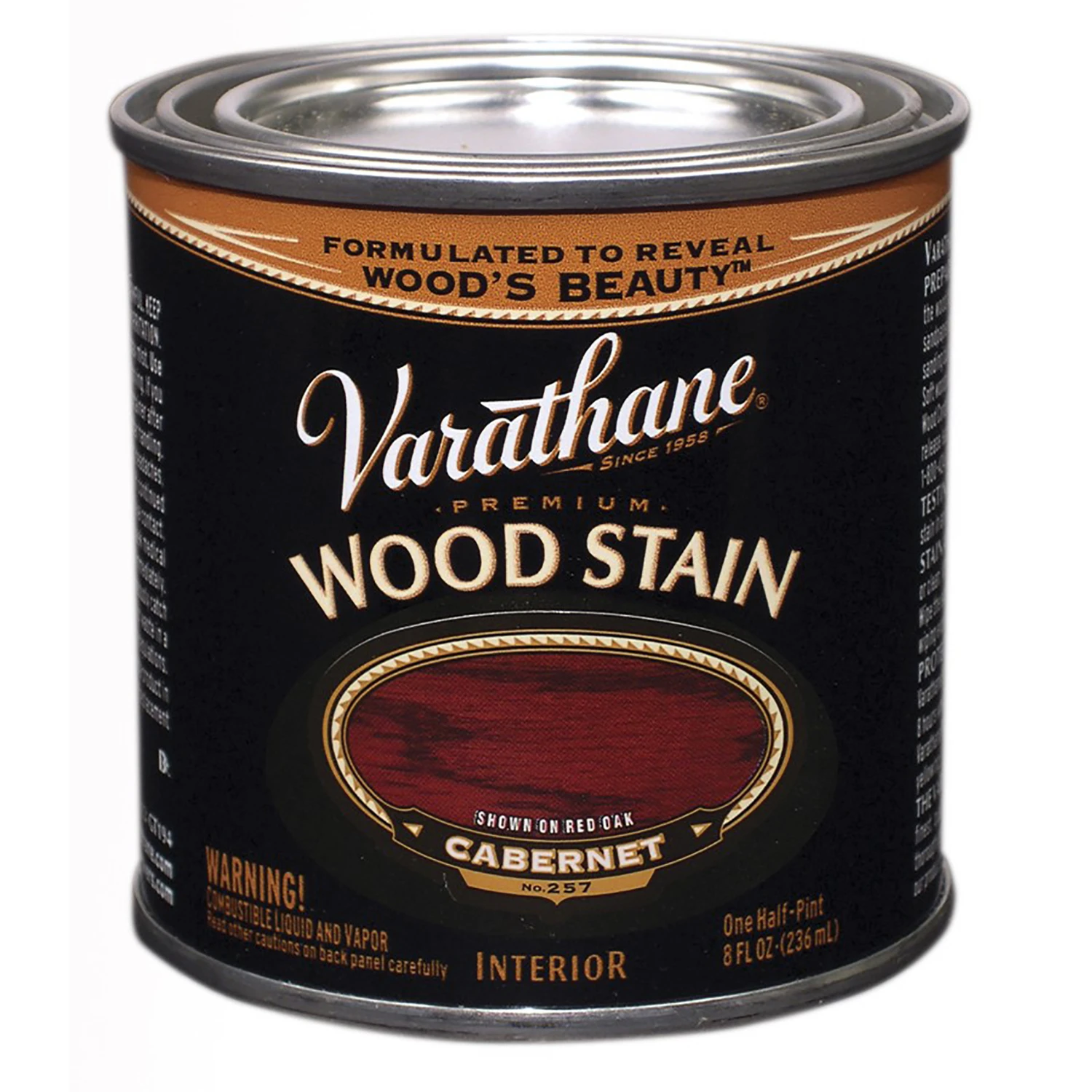 Cabernet Premium Oil-Based Interior Wood Stain, Half Pint