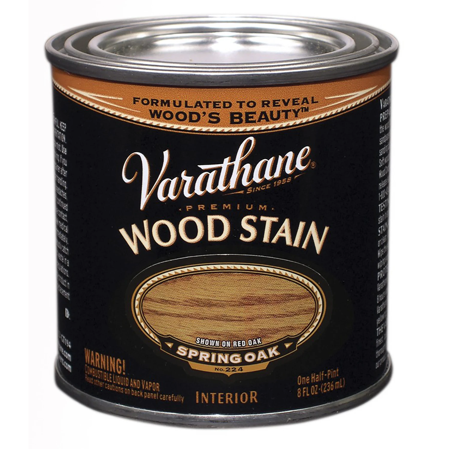Spring Oak Premium Oil Based Interior Wood Stain Half Pint