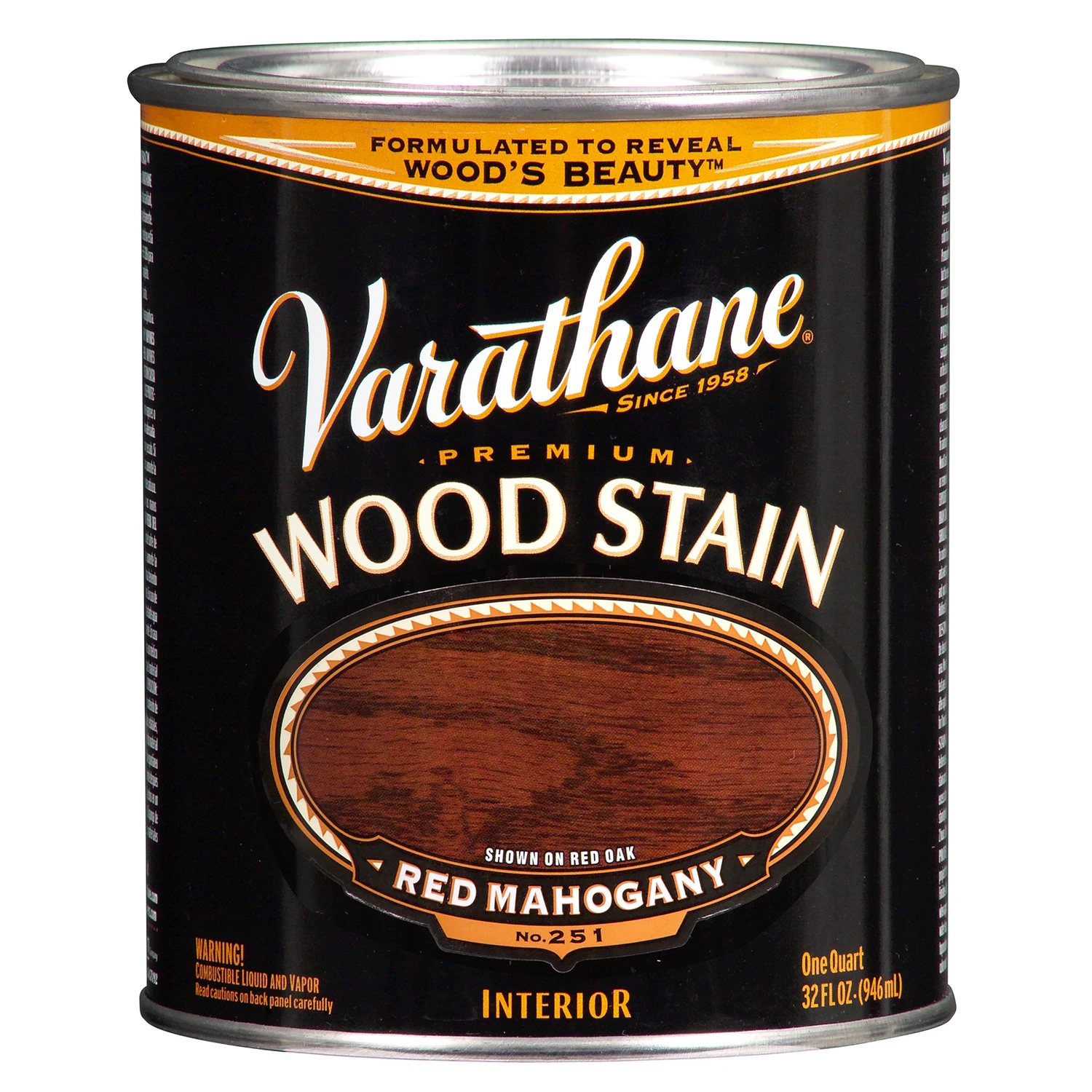 211724h Semi-transparent Red Mahogany Oil-based Wood Stain 1 Quart