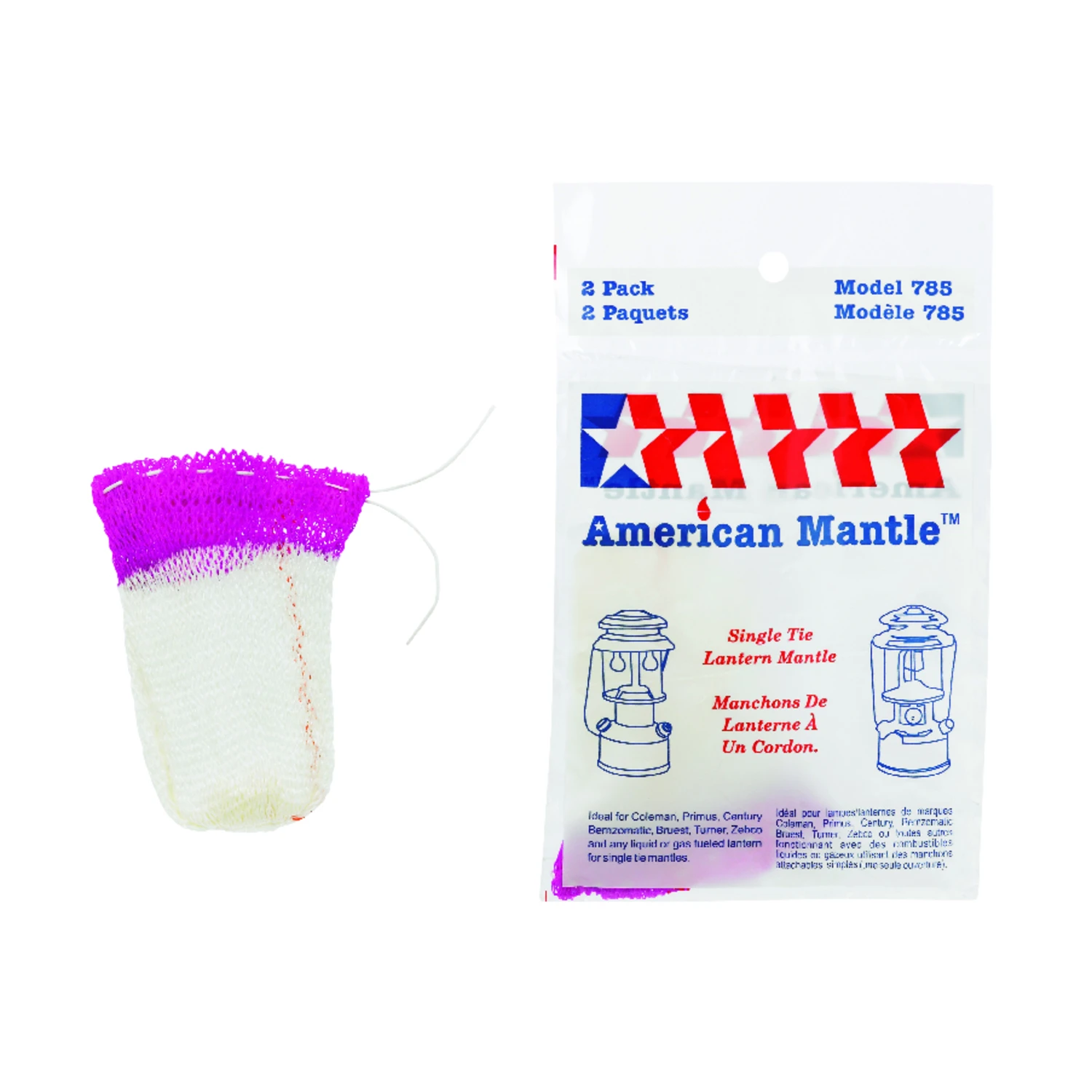 American Mantle Single/Twin Standard Tie Lantern Mantle (2-Pack)