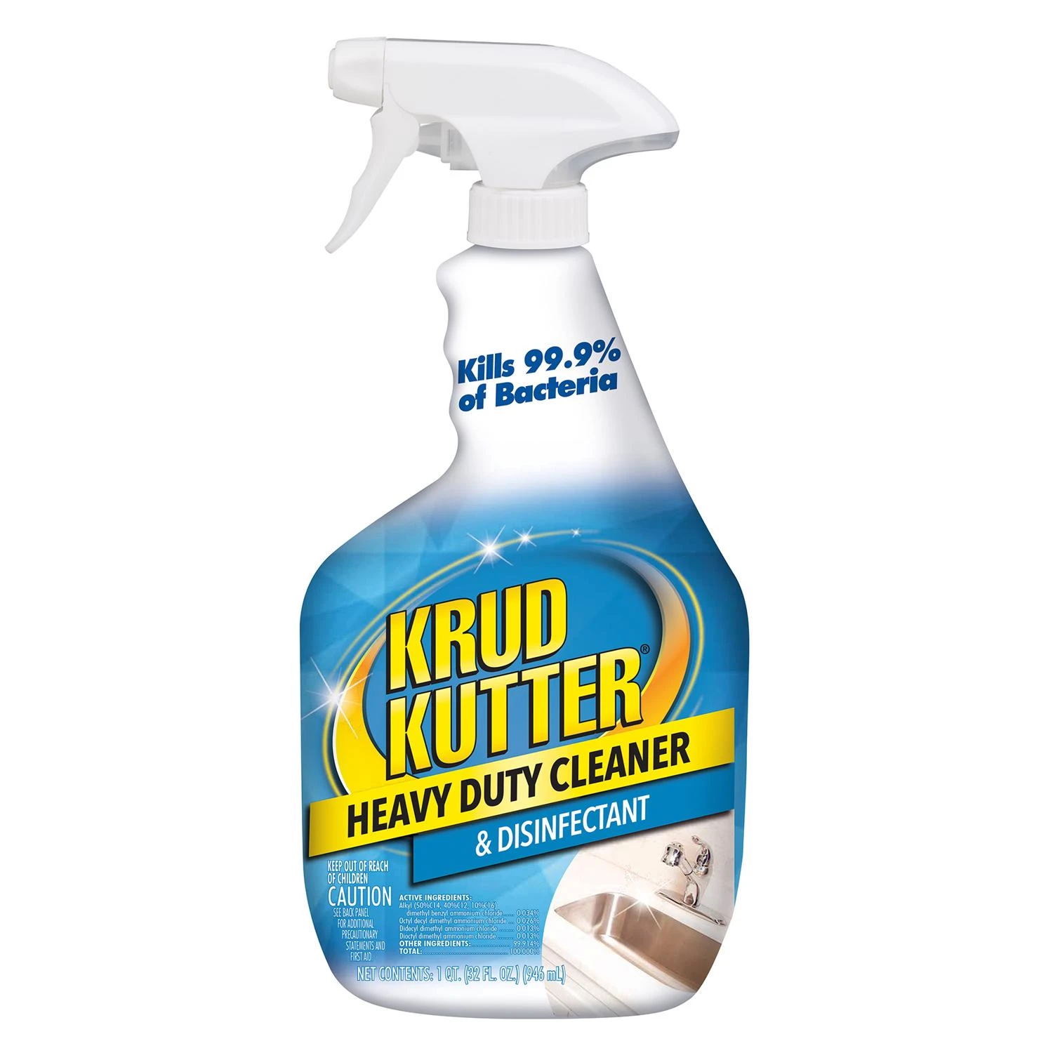Heavy Duty Cleaner & Disinfectant, No-Rinse, 32-oz.