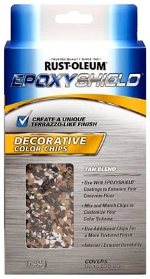 238470 Tan Epoxy Shield Decorative Color Chips For Concrete