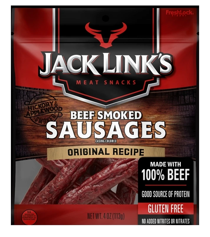 Beef Smoked Sausages, Original Flavor, 4 Oz, Model 10000025559