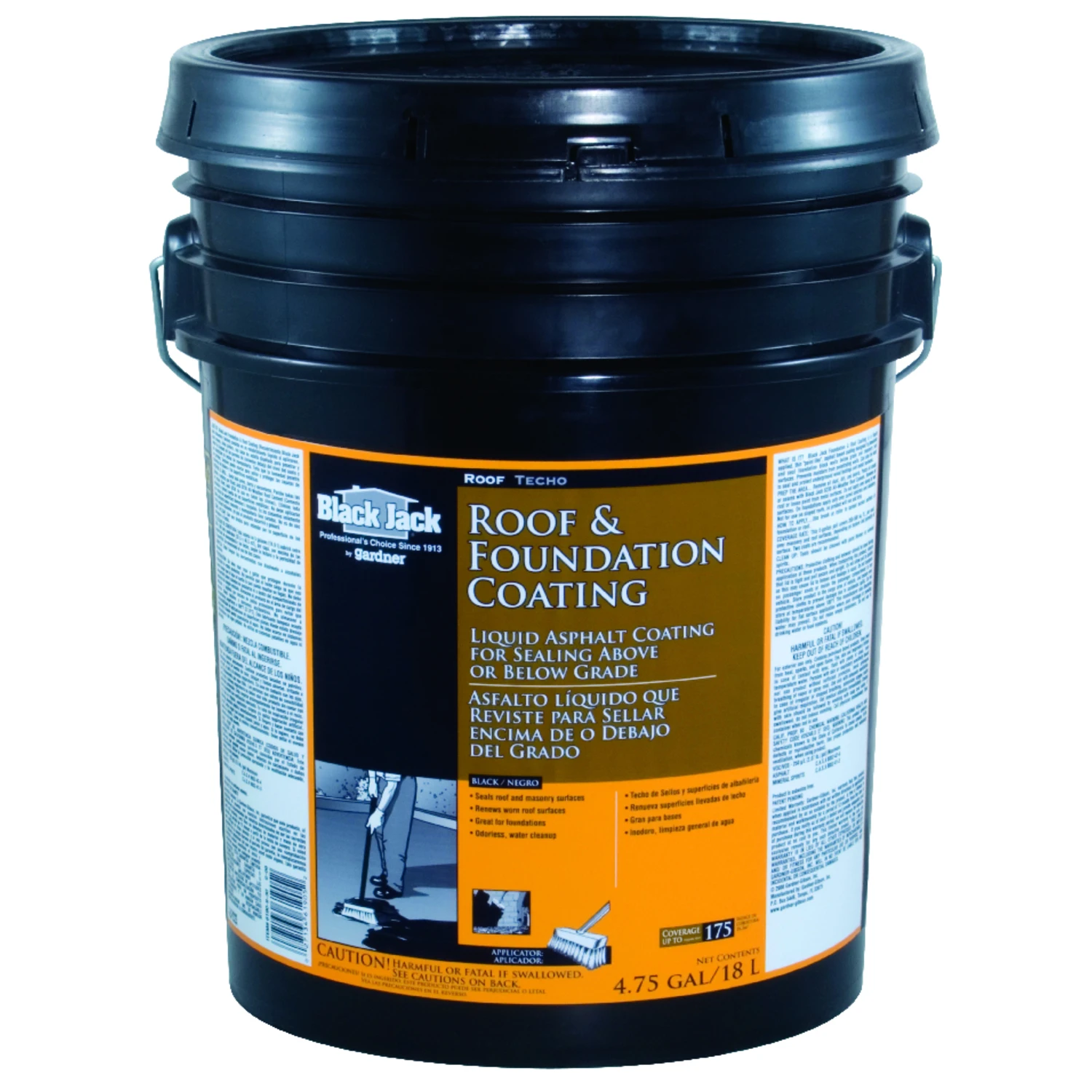 5 Gallon Gloss Black Asphalt Roof And Foundation Coating