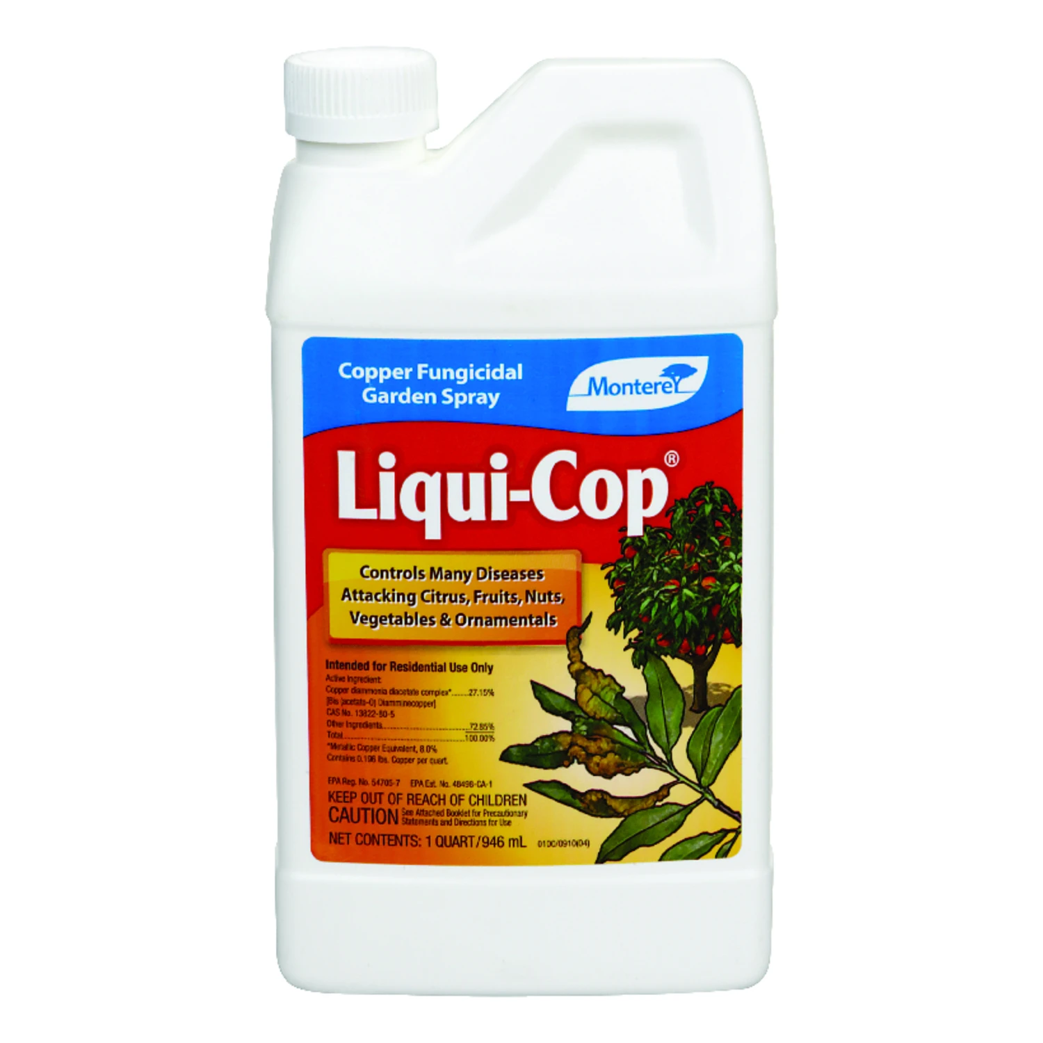 Liqui-cop 1 Quart Liquid Concentrate Fungicide For Disease Control