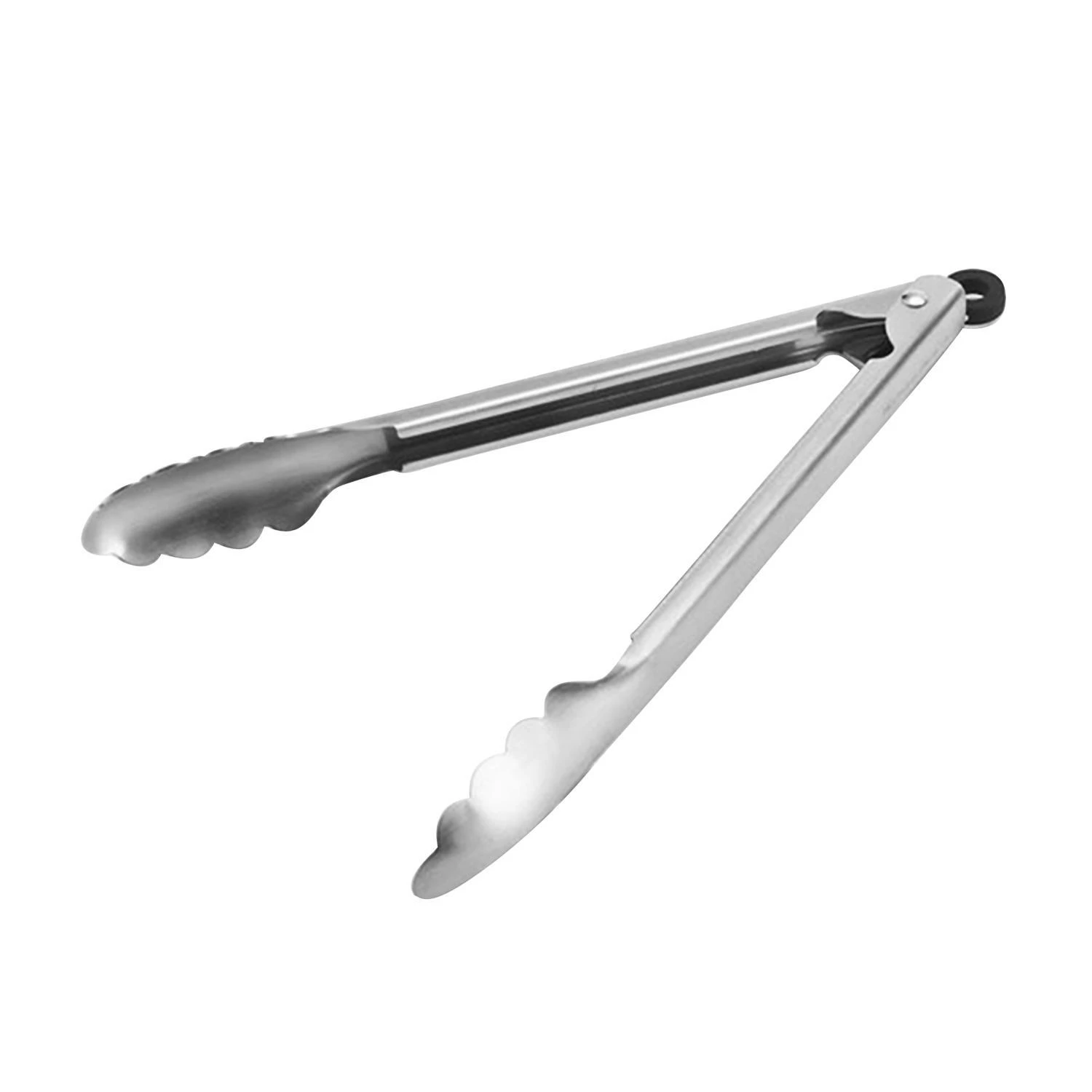 13 In. Gourmet Stainless Steel Utility Tongs With Locking Mechanism