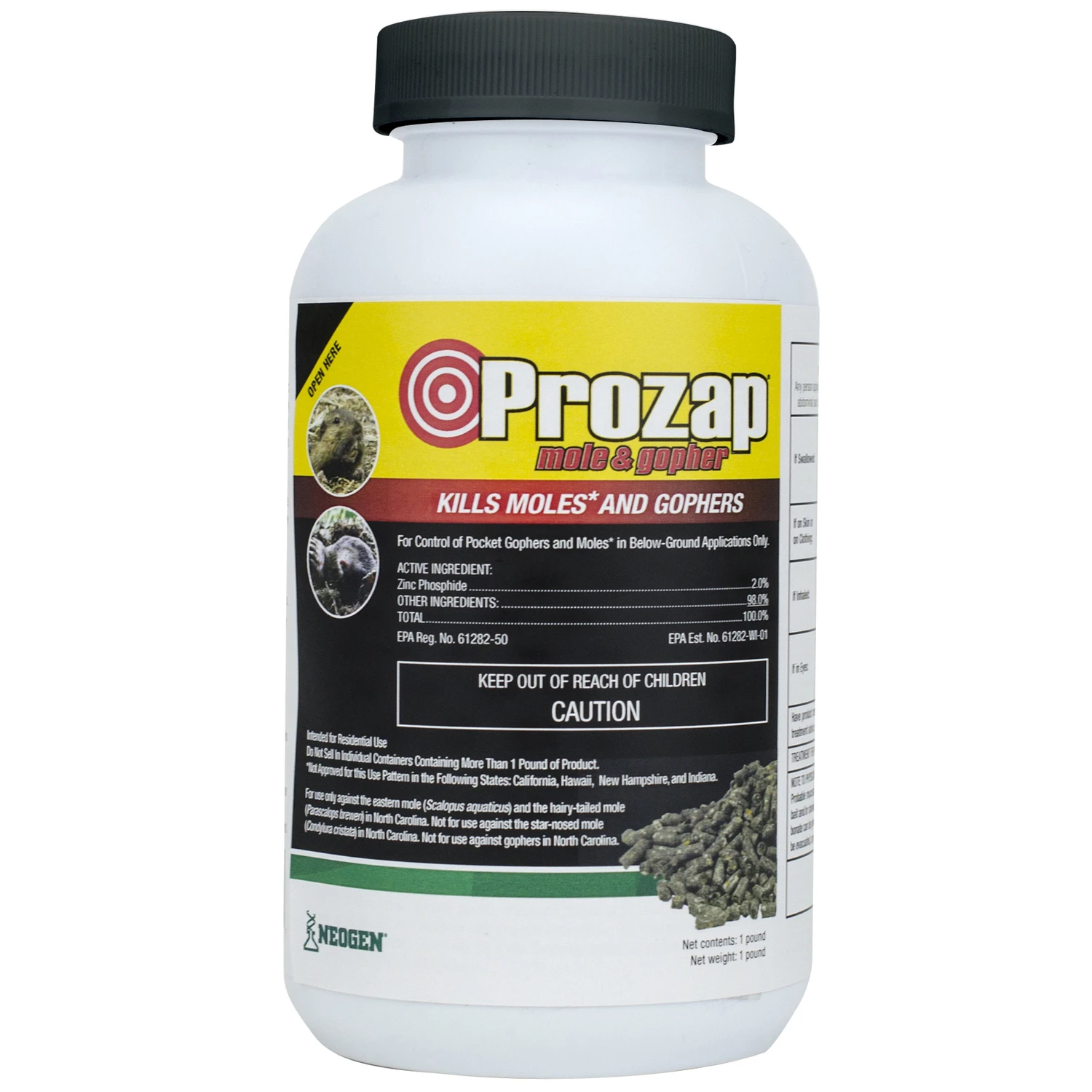 Prozap 1 Lb. Pellets Mole & Gopher Killer Bait