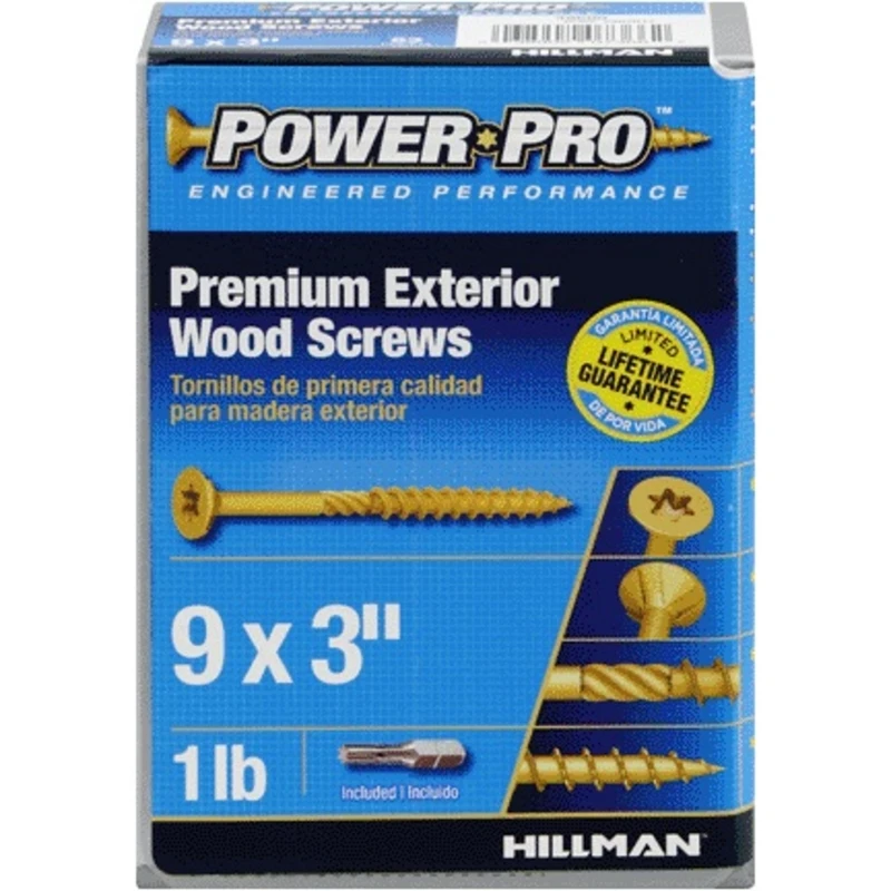 Power Pro No. 9 x 3 in. L Star Flat Head Ceramic Coated Steel Deck Screws 1 lb. 91 pk
