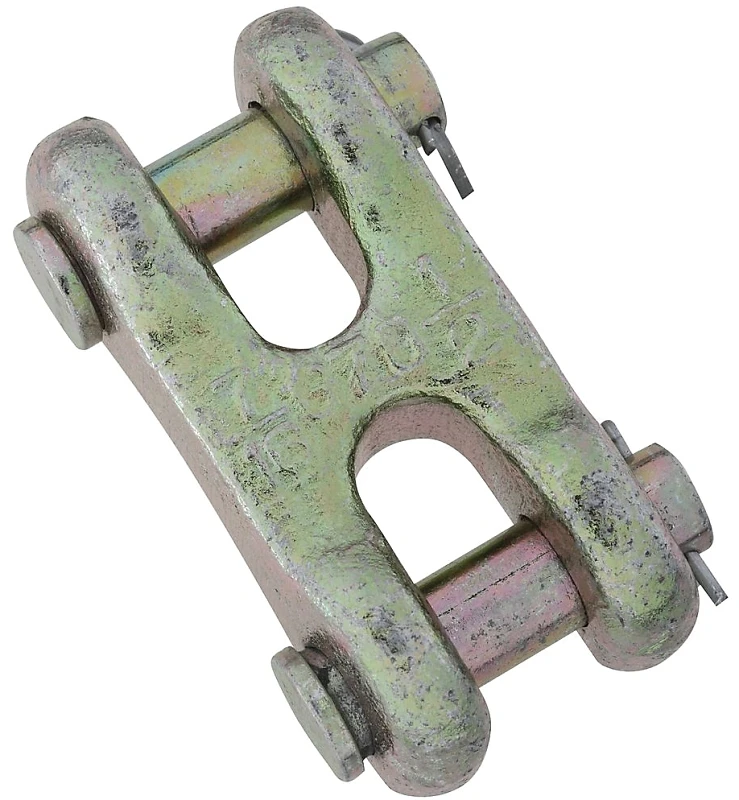N282-145 1/2 Inch Double Clevis Link, 11300 Lb Working Load, Grade 70 Steel