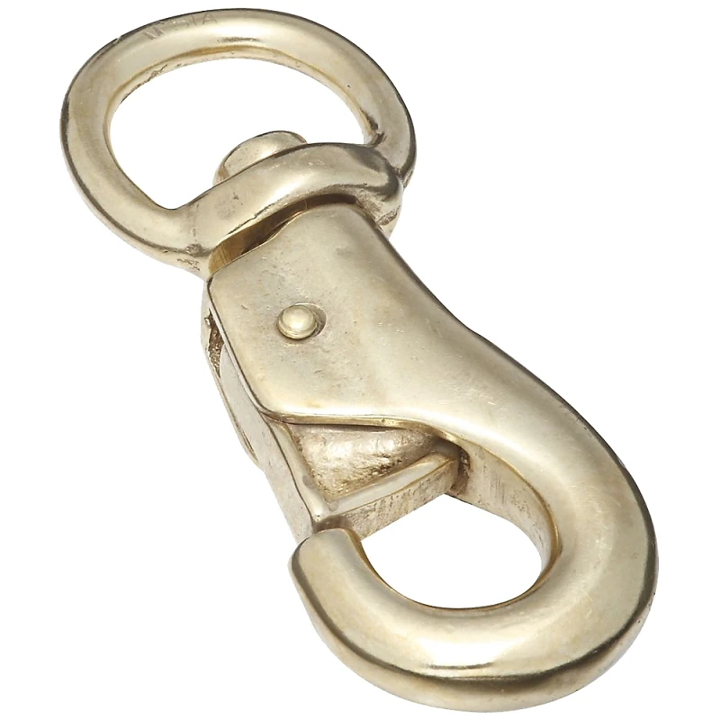 Cattle Snap, Round Swivel Eye, Solid Bronze, 7/8 x 3-7/8-In.