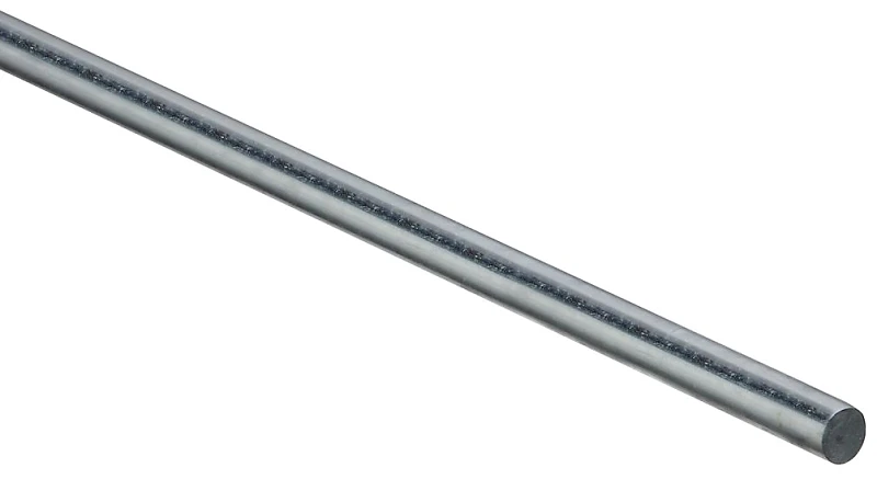 Zinc-plated 7/16 In. X 3 Ft. Solid Steel Rod For Versatile Use