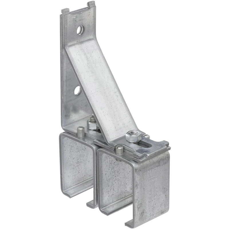 Double Splice Box Rail Brackets, Galvanized, Adjustable