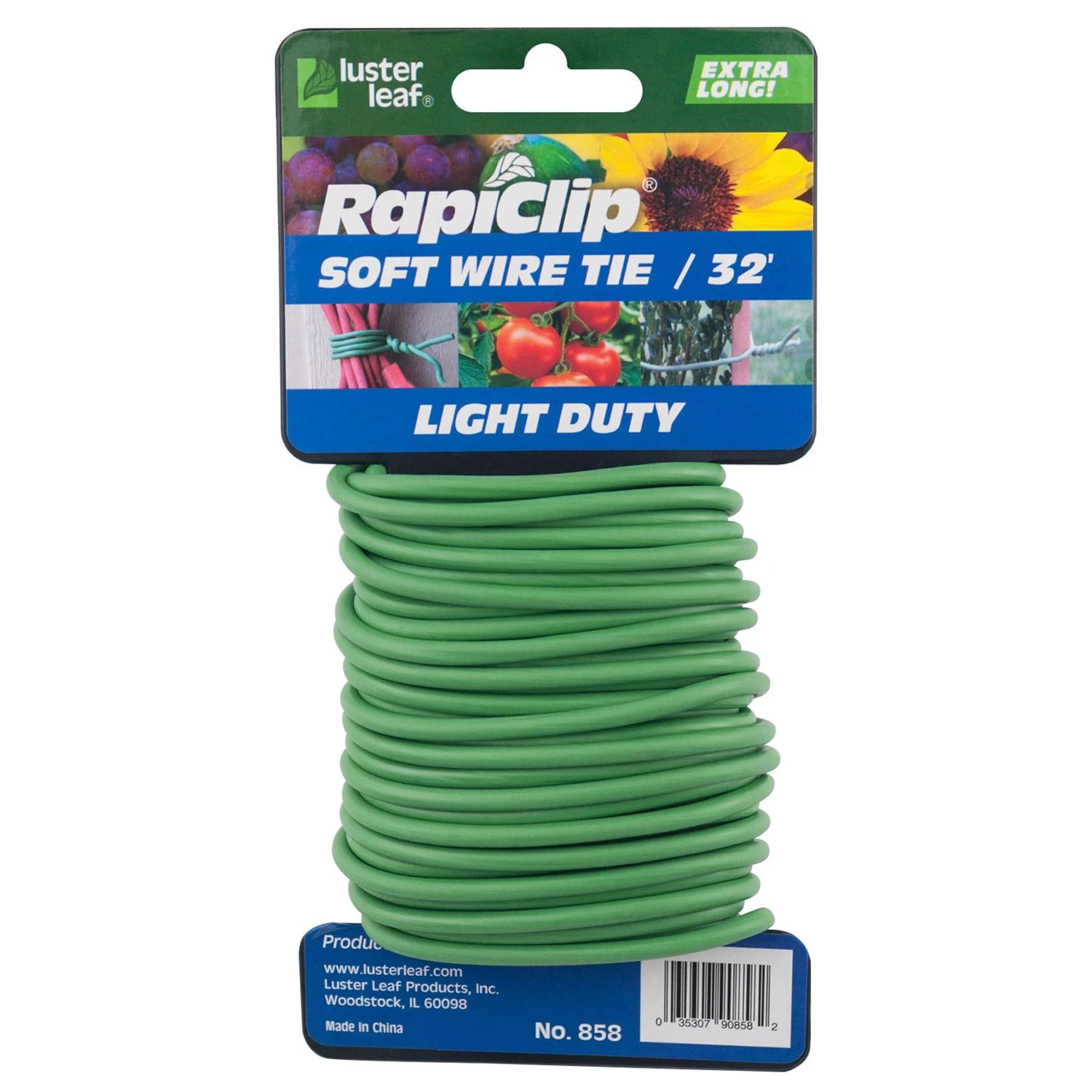 32 Ft. Green Soft Wire Plant Tie - Light Duty Adjustable Tie