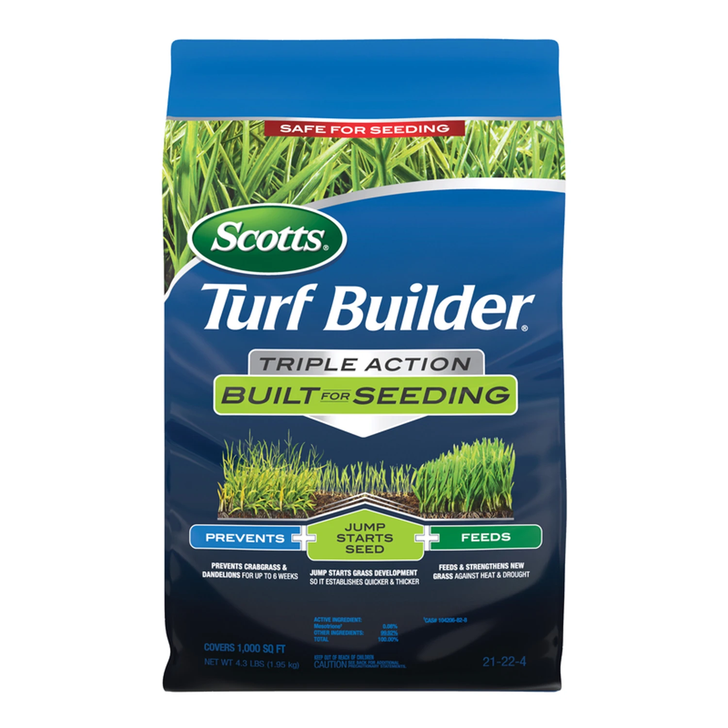4.3 Lb. Triple Action Lawn Fertilizer For Seeding, 1000 Sq. Ft.