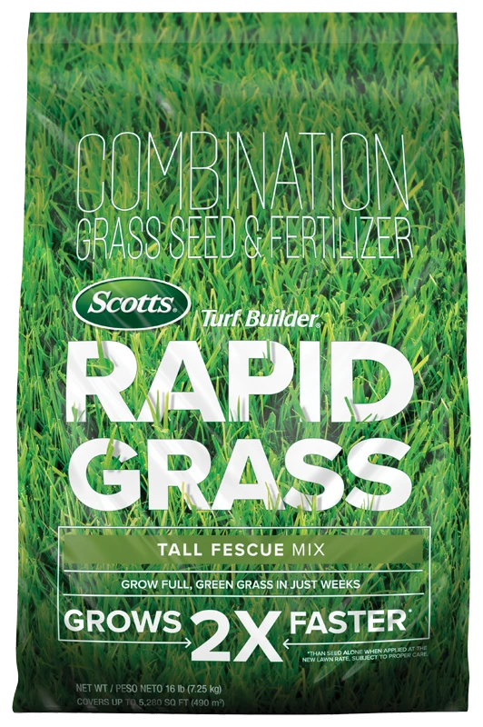 Turf Builder Rapid Grass 16 Lb. Tall Fescue Mix Grass Seed & Fertilizer
