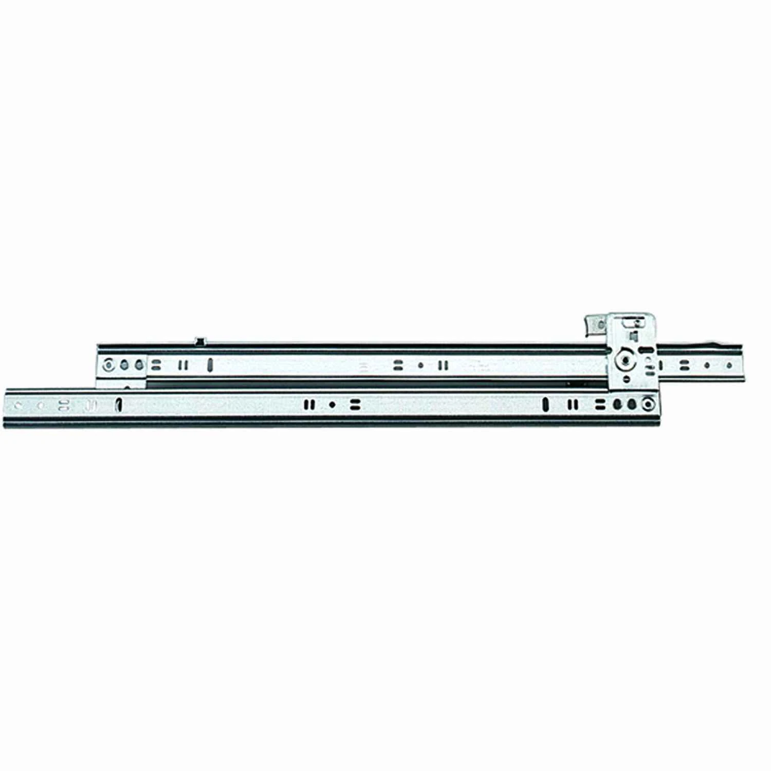 Medium-Duty Drawer Slide with Zinc Finish, 22 Inches Length