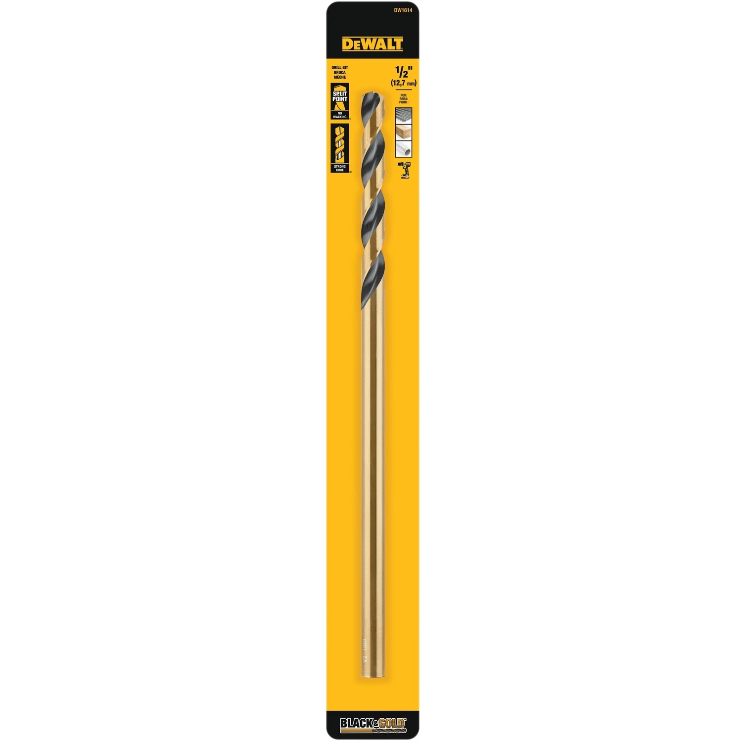 1/2 Inch by 12 Inch High-Speed Steel Drill Bit