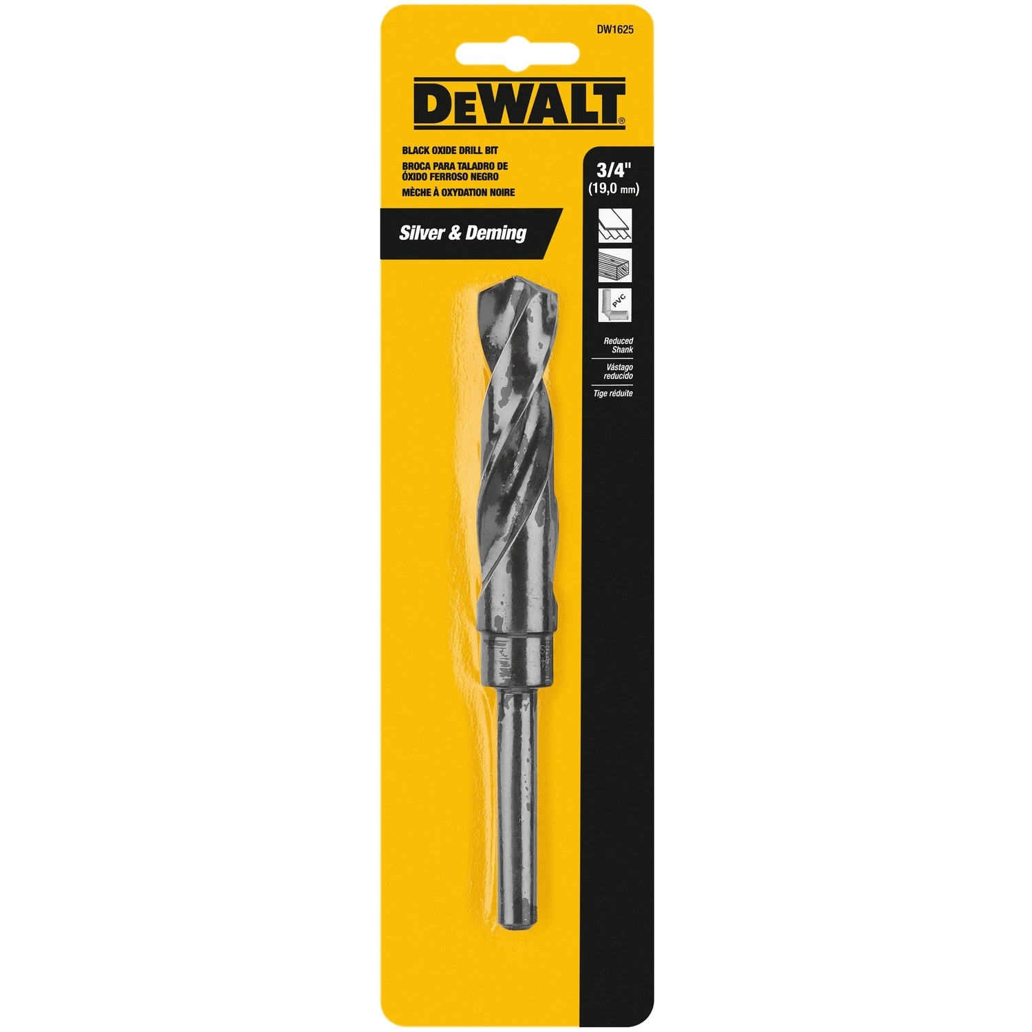3/4 In. Black & Gold High Speed Steel Drill Bit, 6 In. Length, 135 Degree Tip