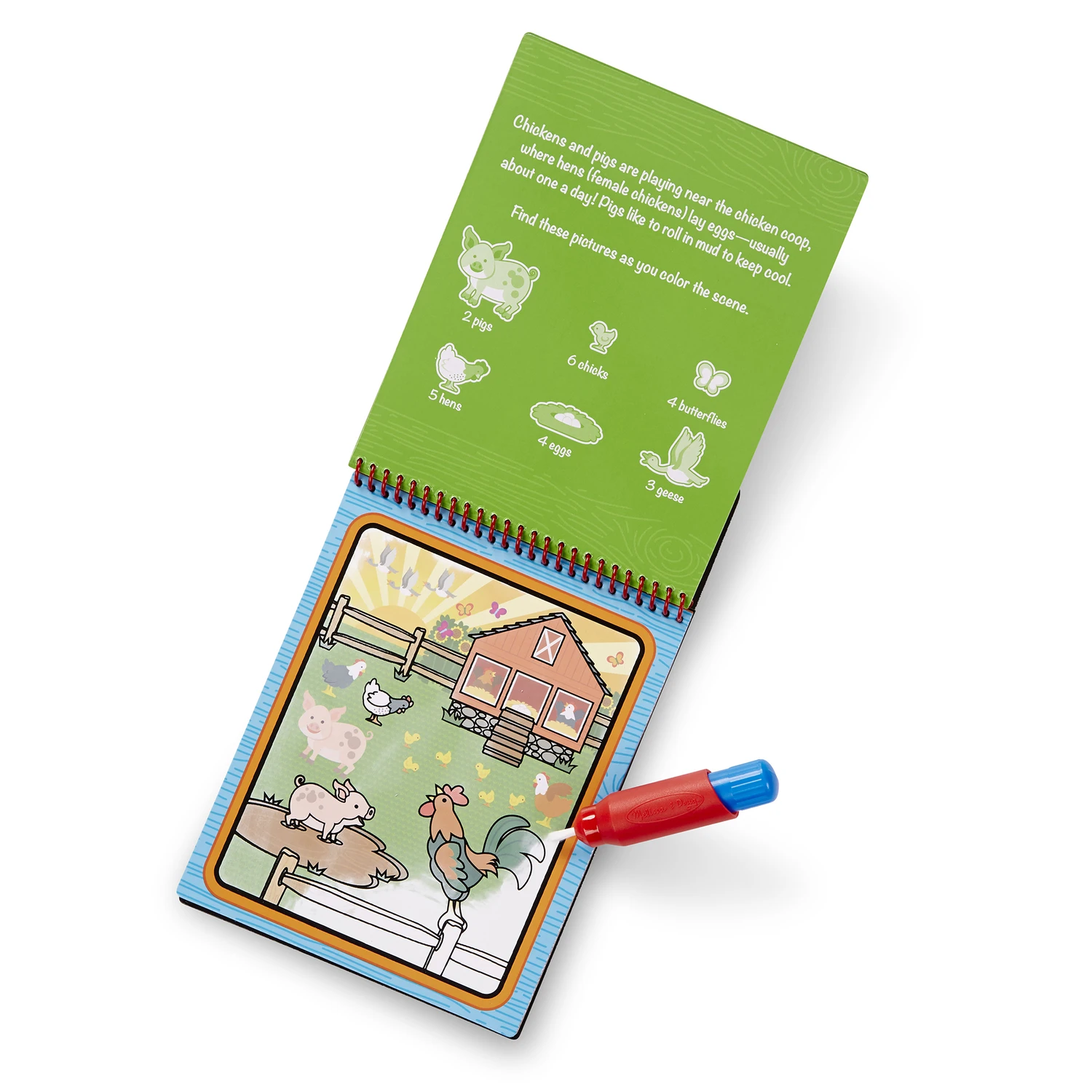 Water Wow! Farm Activity Book With Refillable Water Pen - 2 Pieces