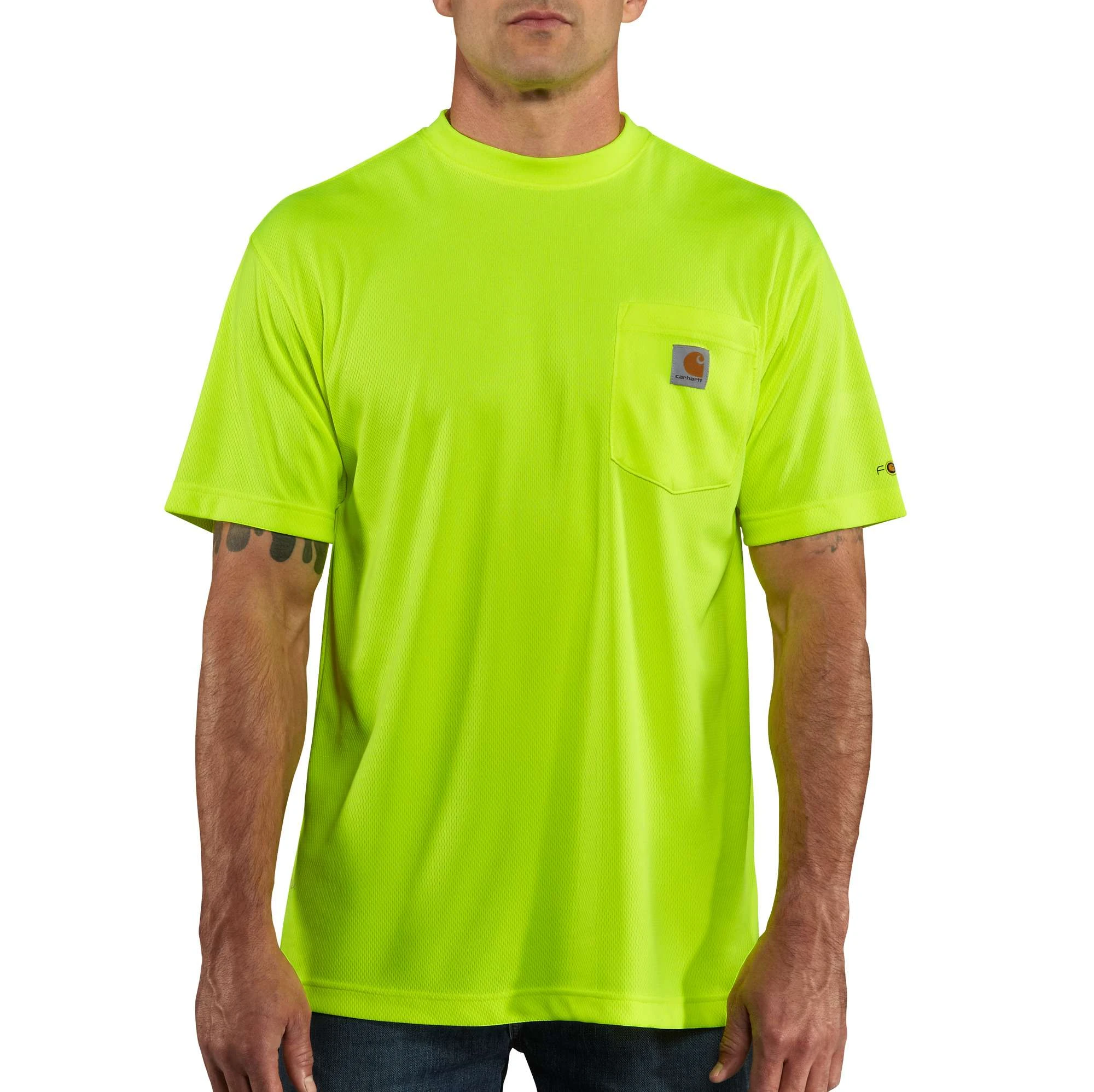 Men's High-visibility Force Color Enhanced Short-sleeve T-shirt - Xl - Brite Lime